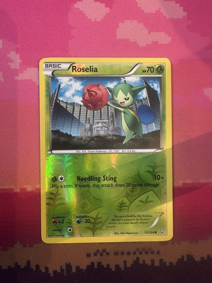 Pokemon Card Roselia Dragons Exalted Reverse Holo 13/124 NM