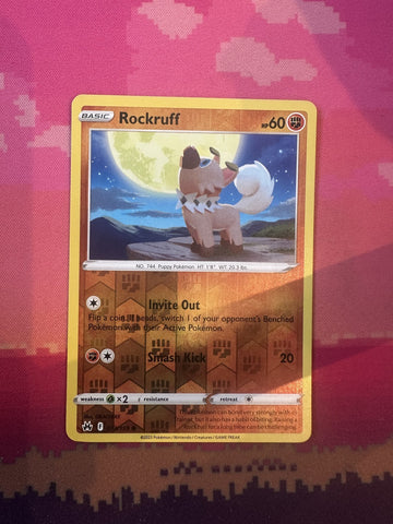 Pokemon Card Rockruff Crown Zenith Reverse Holo 073/159 NM