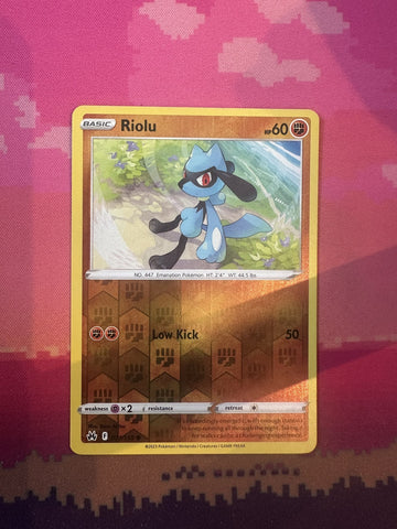 Pokemon Card Riolu Reverse Crown Zenith Reverse Holo 071/159 Near Mint