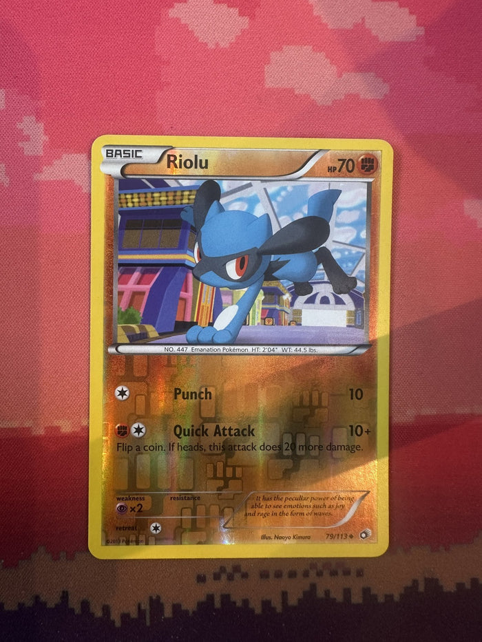 Pokemon Card Riolu Legendary Treasures Reverse Holo 79/113 NM