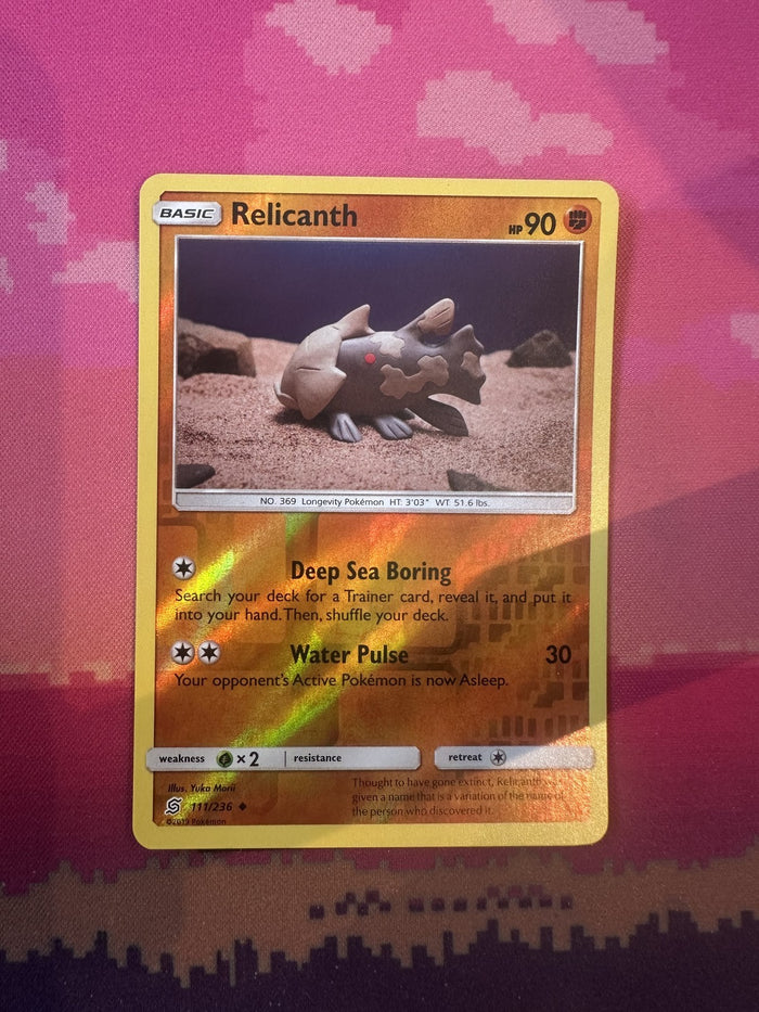 Pokemon Card Relicanth Cosmic Eclipse Reverse Holo 111/236 Near Mint
