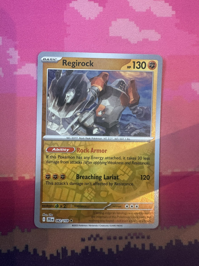 Pokemon Card Regirock Journey Together Reverse Holo Rare 082/159 Near Mint