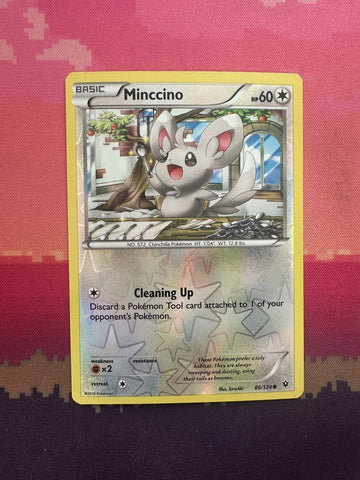 Pokemon Card Minccino Fates Collide Reverse Holo 86/124 Near Mint