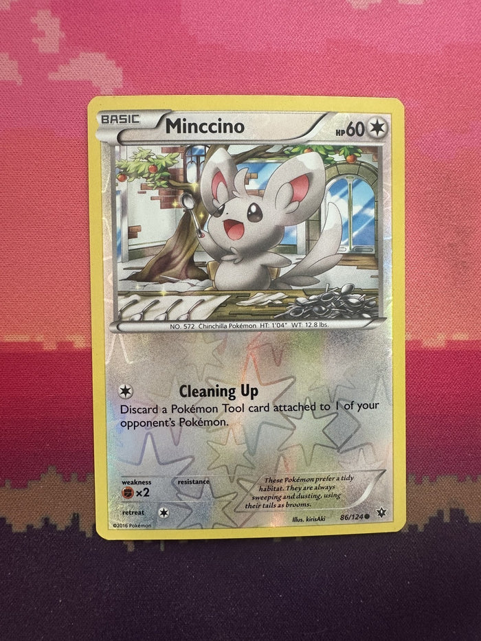 Pokemon Card Minccino Fates Collide Reverse Holo 86/124 Near Mint