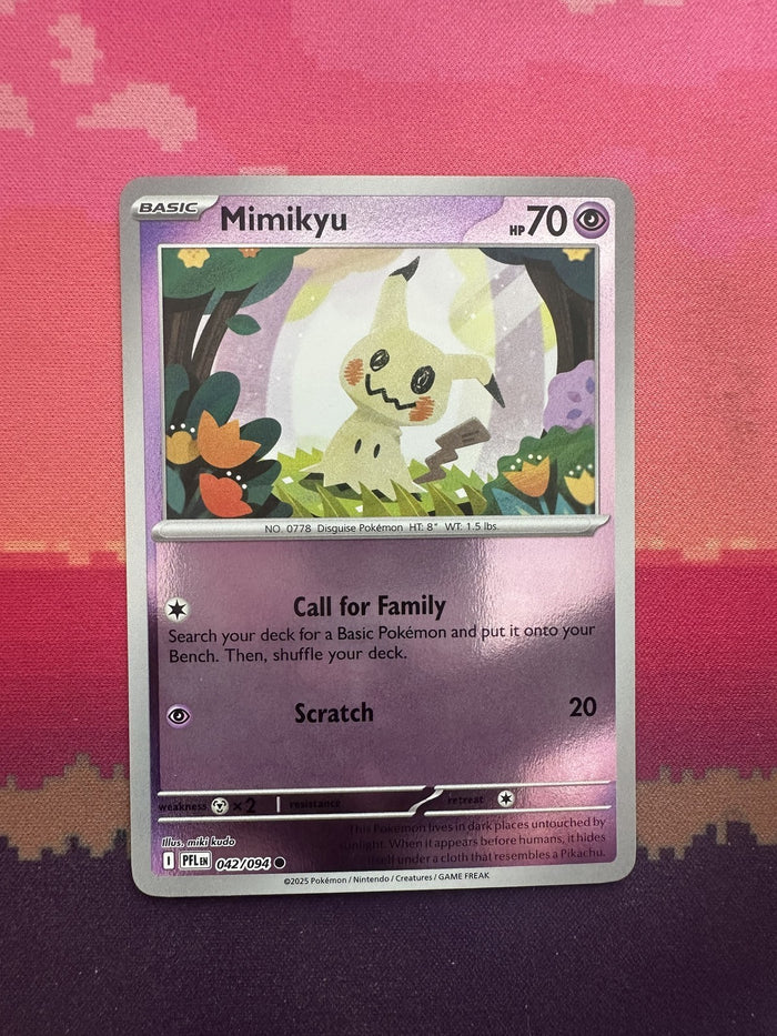 Pokemon Card Mimikyu Phantasmal Flames Reverse Holo 042/094 Near Mint