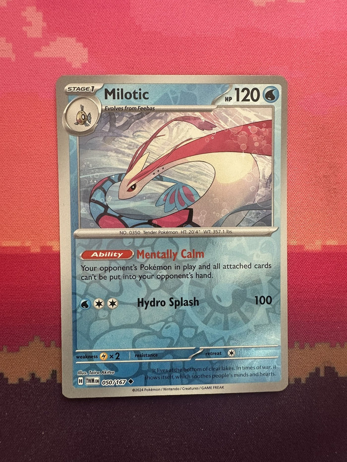 Pokemon Card Milotic Twilight Masquerade Reverse Holo 050/167 Near Mint