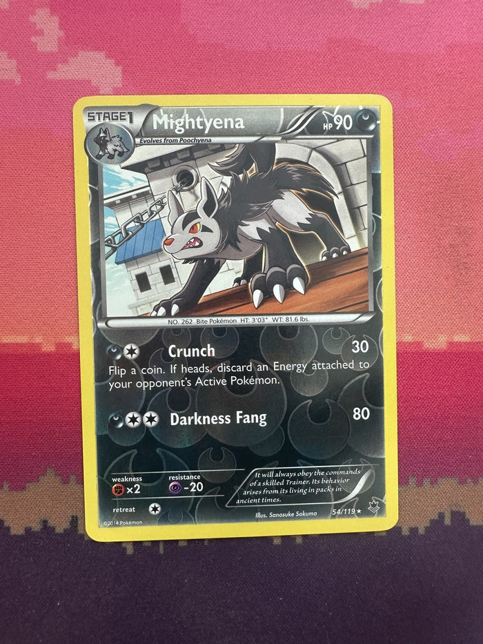 Pokemon Card Mightyena Phantom Forces Reverse Holo 54/119 Near Mint