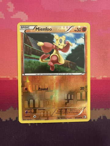 Pokemon Card Mienfoo Boundaries Crossed Reverse Holo 87/149 Near Mint