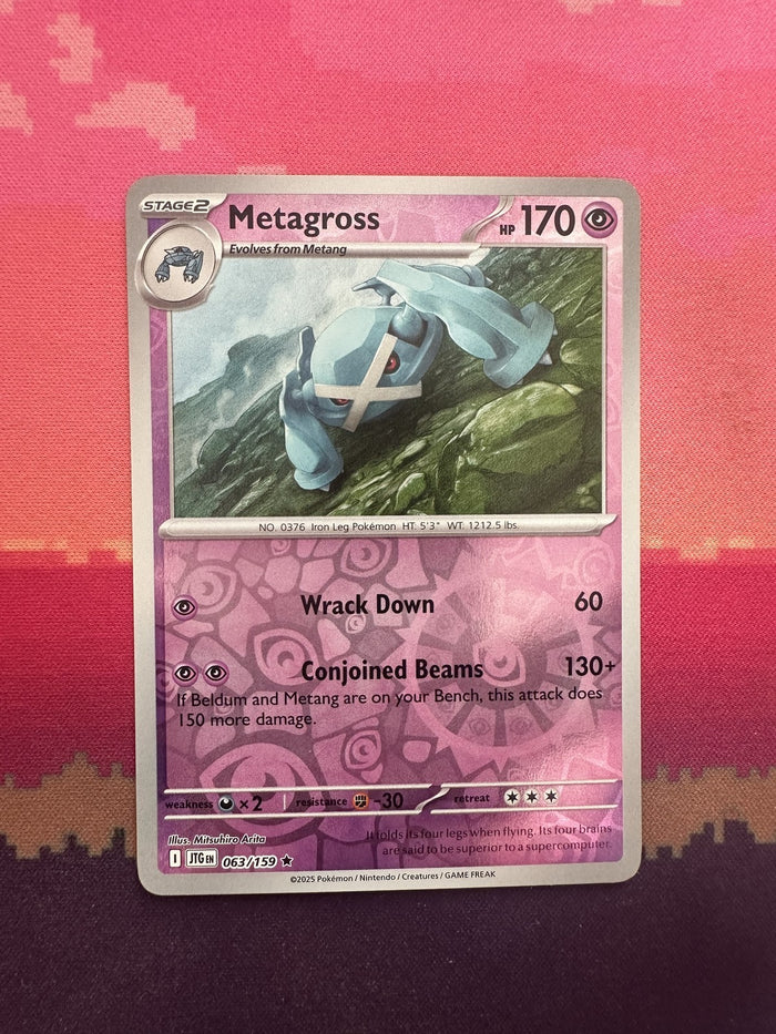 Pokemon Card Metagross Journey Together Reverse Holo 063/159 Near Mint