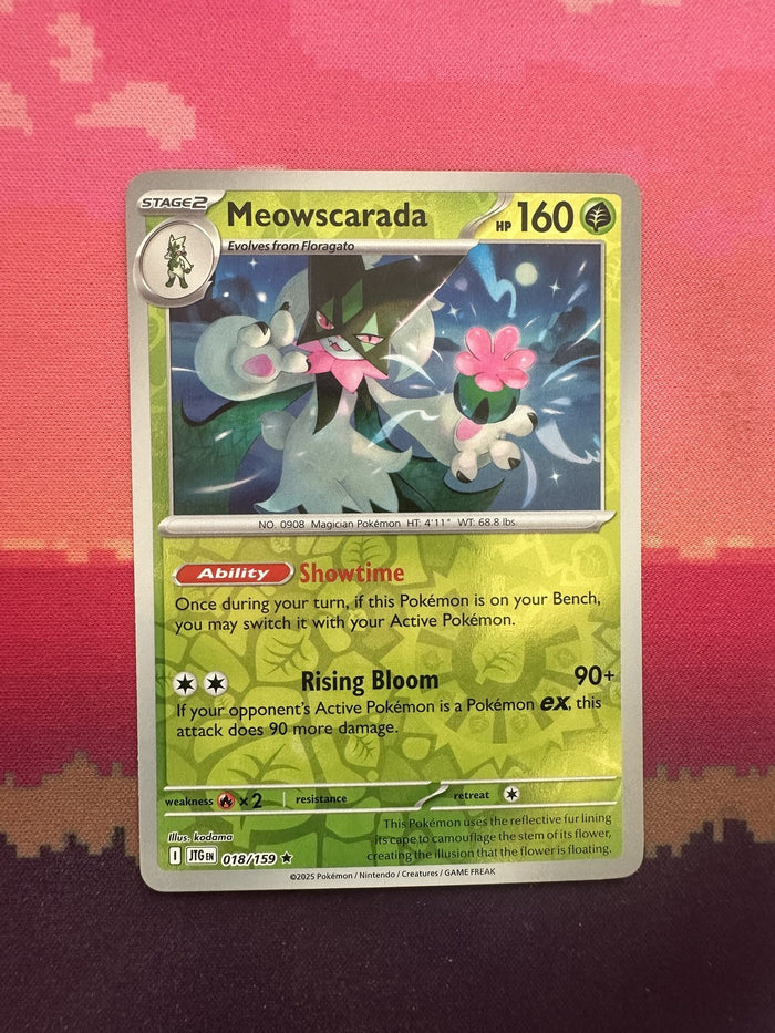 Pokemon Card Meowscarada Journey Together Reverse Holo 018/159 Near Mint