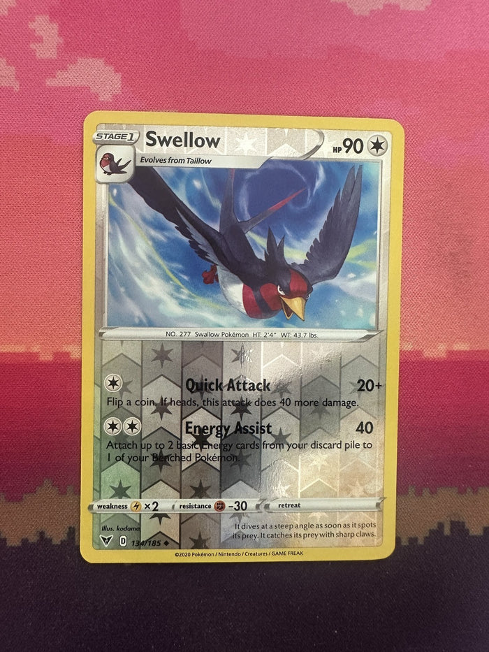 Pokemon Card Swellow Vivid Voltage Reverse Holo 134/185 Near Mint