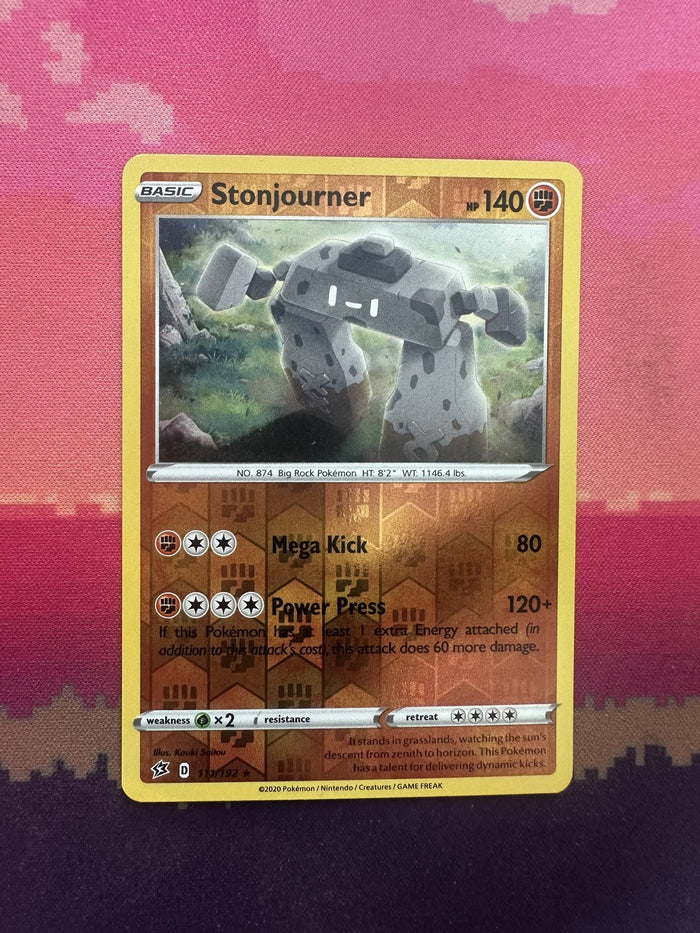 Pokemon Card Stonjourner Holo Rebel Clash Reverse Holo Rare 111/192 Near Mint
