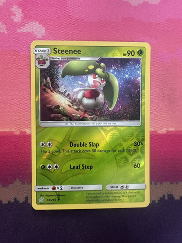 Pokemon Card Steenee Cosmic Eclipse Reverse Holo 18/236 Near Mint