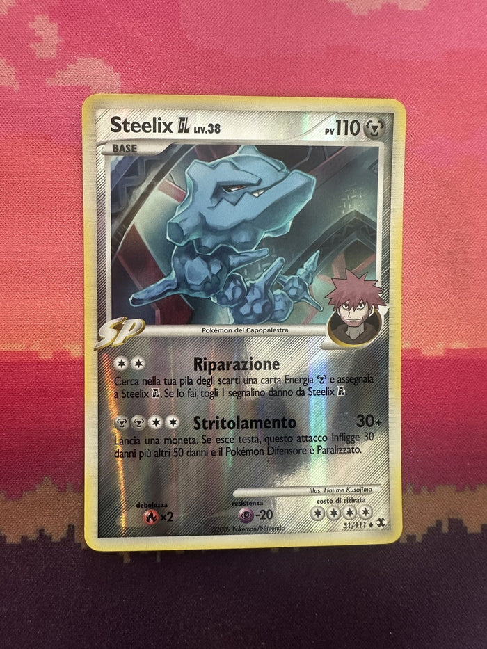 Pokemon Card Steelix Rising Rivals Reverse Holo Rare 51/111 Near Mint
