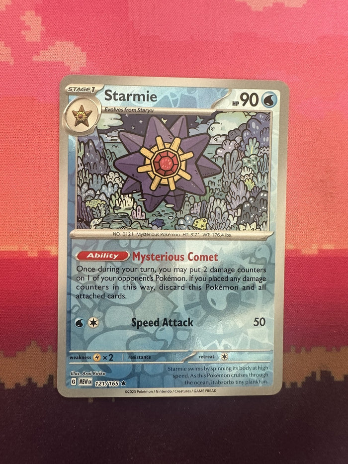 Pokemon Card Starmie Scarlet & Violet 151 Reverse Holo 121/165 Near Mint