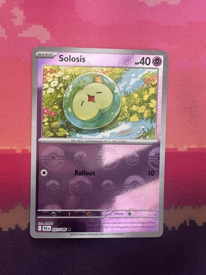 Pokemon Card Solosis Poke Ball Black Bolt 037/086 Near Mint