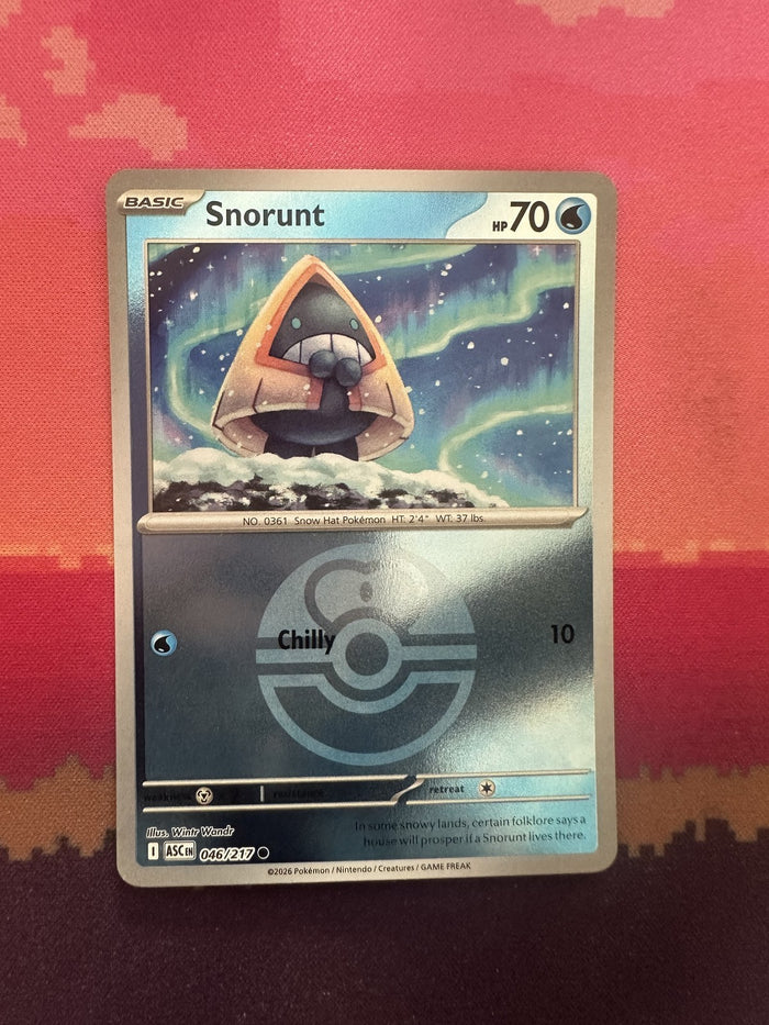 Pokemon Card Snorunt Ascended Heroes Reverse Holo 046/217 Near Mint