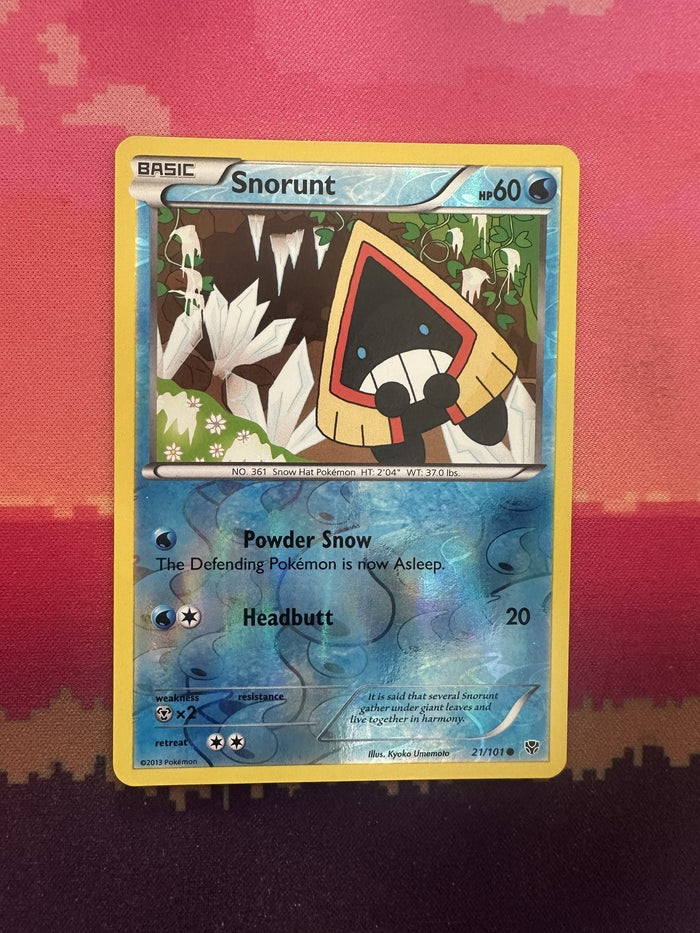 Pokemon Card Snorunt Plasma Blast Reverse Holo  21/101 Near Mint