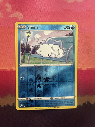 Pokemon Card Snom Shining Fates Reverse Holo 029/072 Near Mint