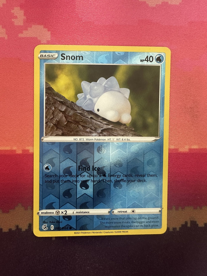 Pokemon Card Snom Fusion Strike Reverse Holo 084/264 Near Mint