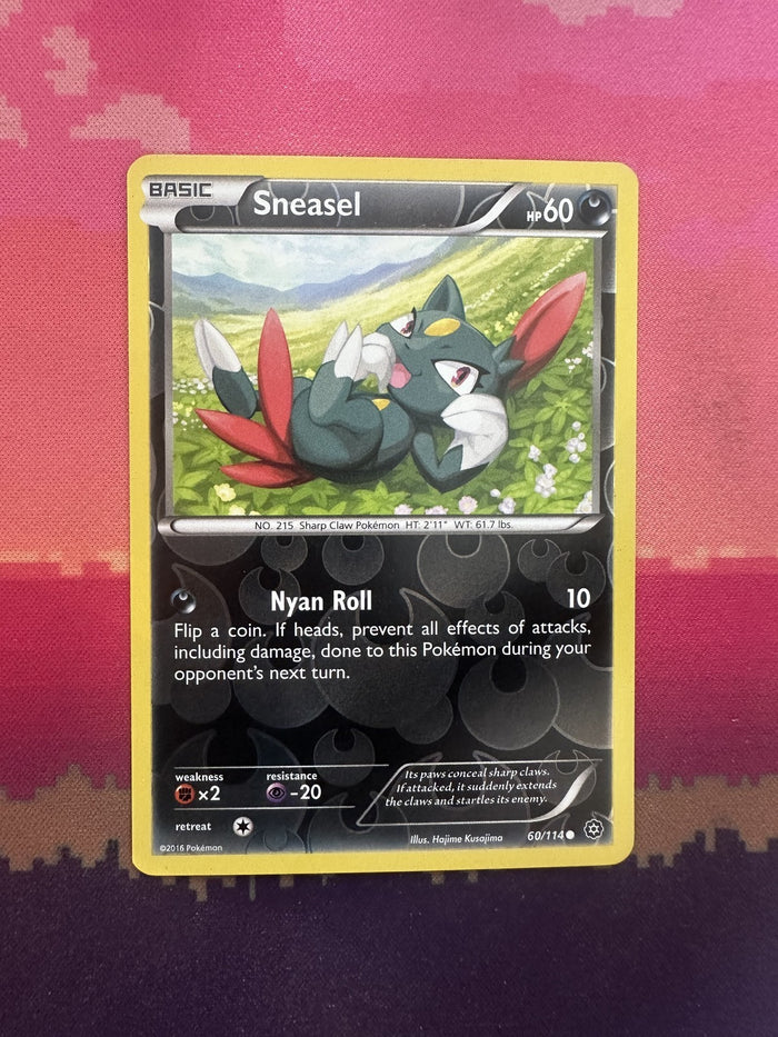 Pokemon Card Sneasel XY Steam Siege Reverse Holo 60/114 Near Mint