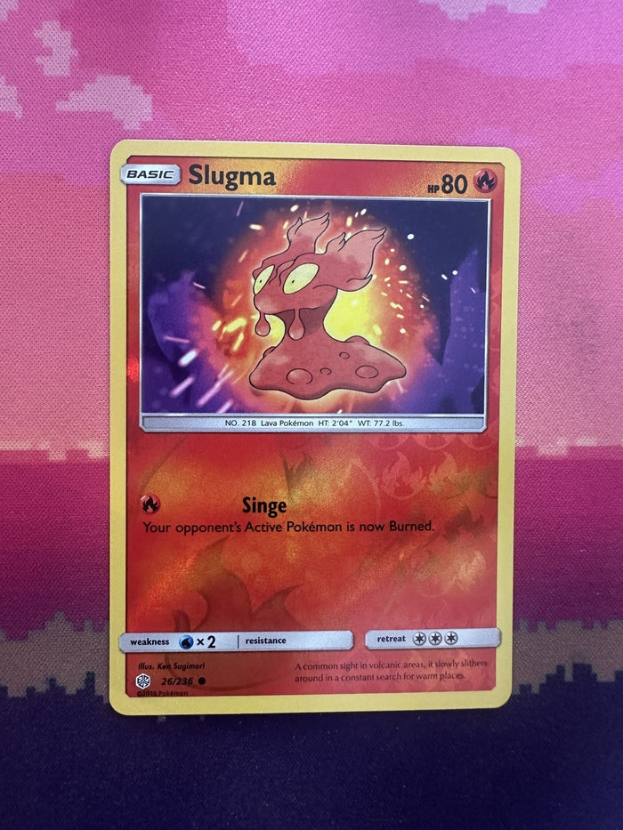 Pokemon Card Slugma Cosmic Eclipse Reverse Holo 26/236 Near Mint