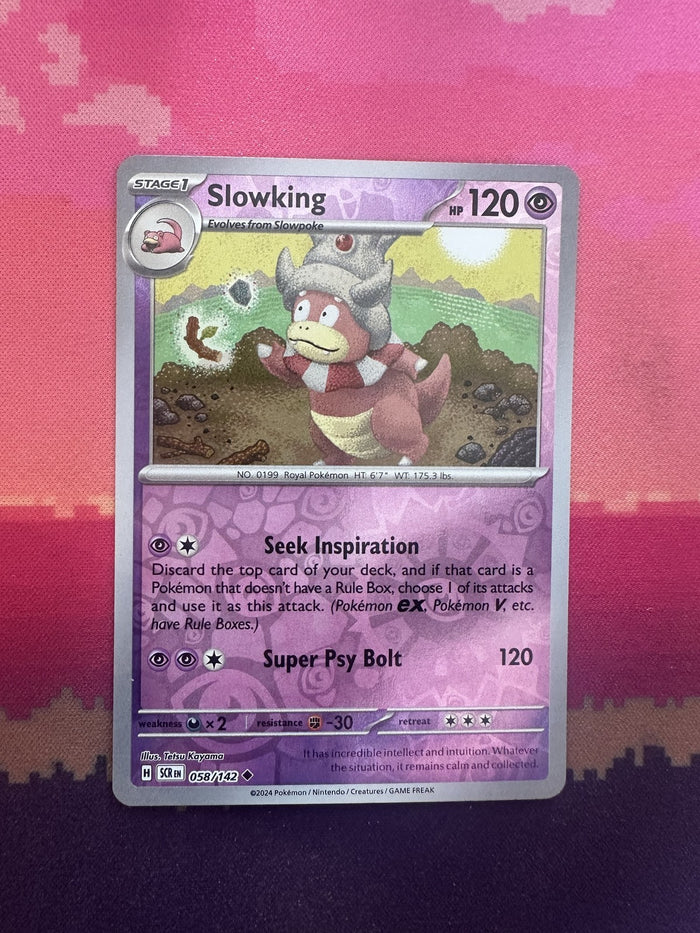 Pokemon Card Slowking Stellar Crown Reverse Holo 058/142 Near Mint