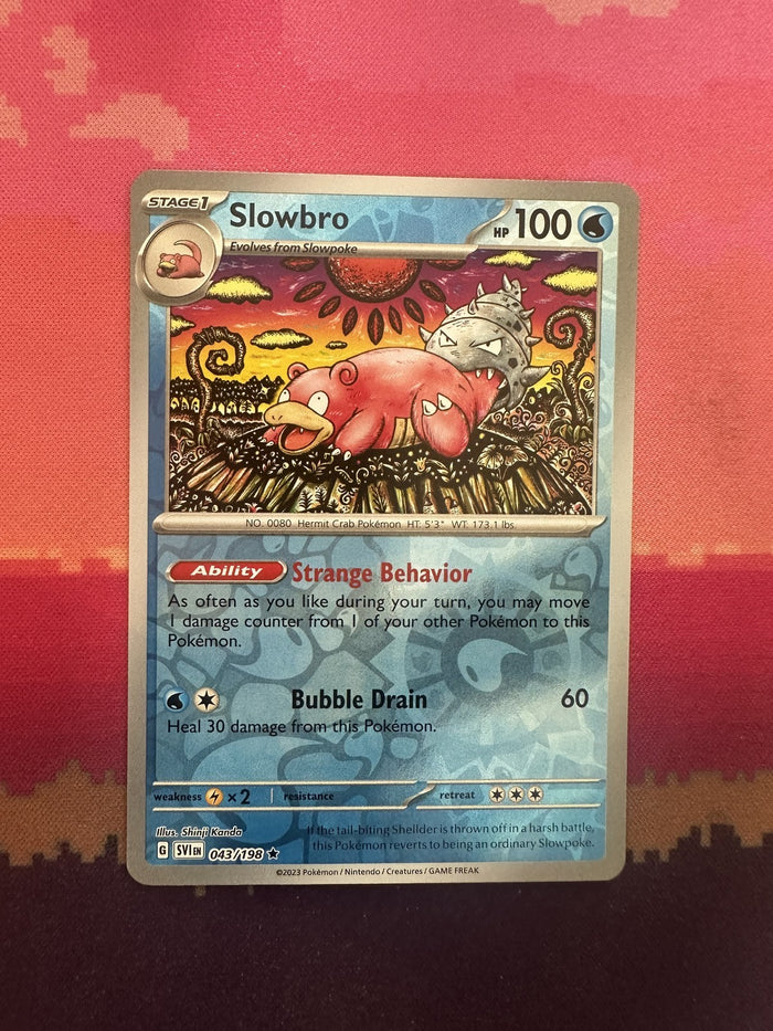 Pokemon Card Slowbro Scarlet & Violet Base Reverse Holo 043/198 Near Mint