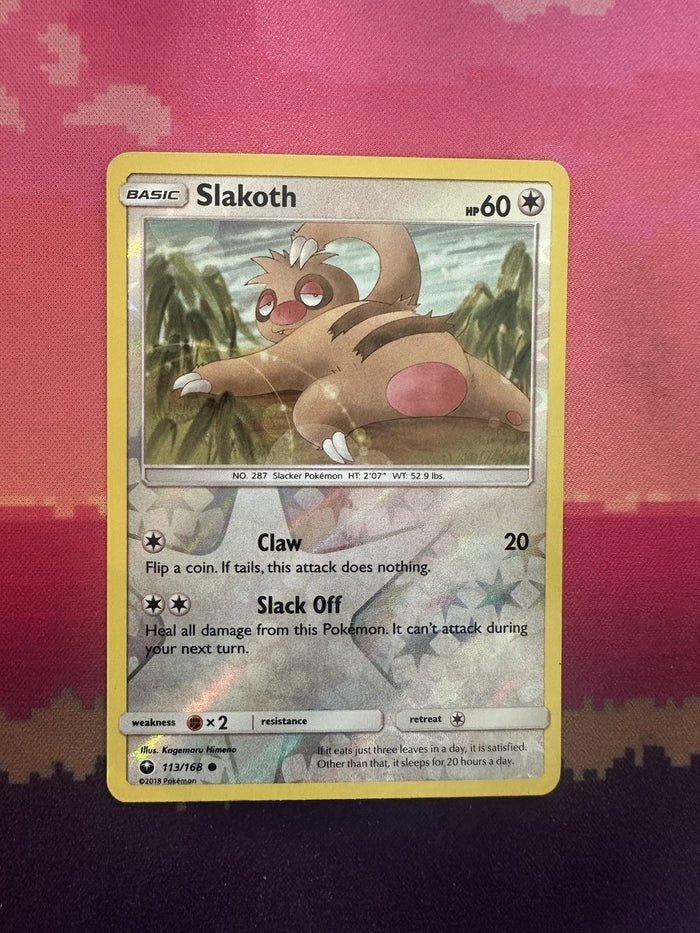 Pokemon Card Slakoth Celestial Storm Reverse Holo 113/168 Near Mint