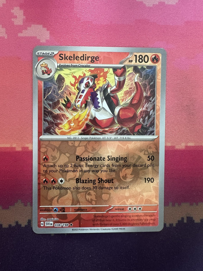 Pokemon Card Skeledirge Scarlet & Violet Base Reverse Holo 038/198 Near Mint