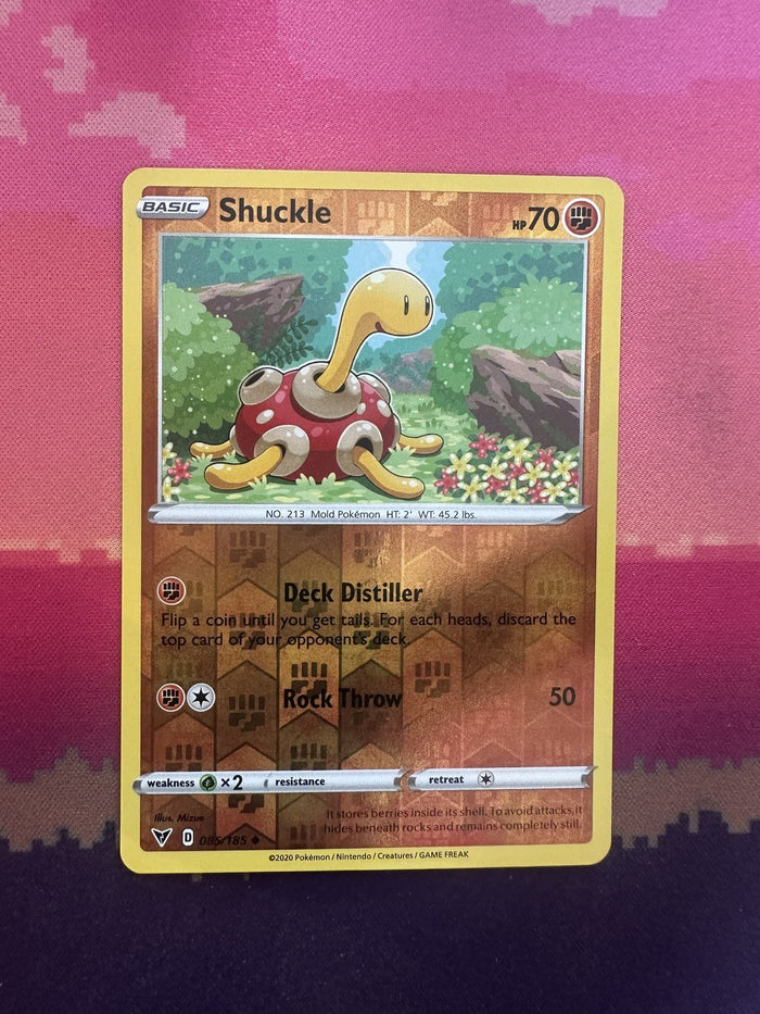 Pokemon Card Shuckle Vivid Voltage Reverse Holo 085/185 Near Mint