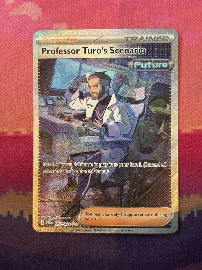 Pokemon Card Professor Turo's Scenario Paradox Rift SIR Rare 257/182 Near Mint