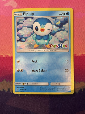 Pokemon Card Piplup ToysRus Promo 32/156 Near Mint