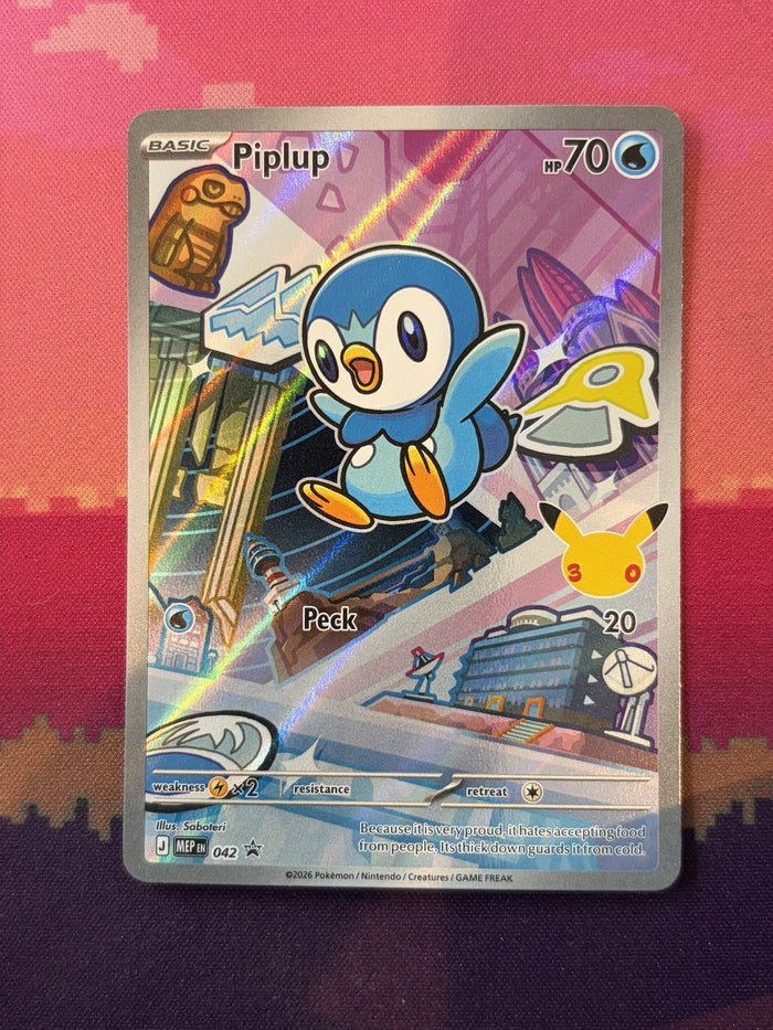Pokemon Card Piplup Mega Evolution Promo 042 Near Mint