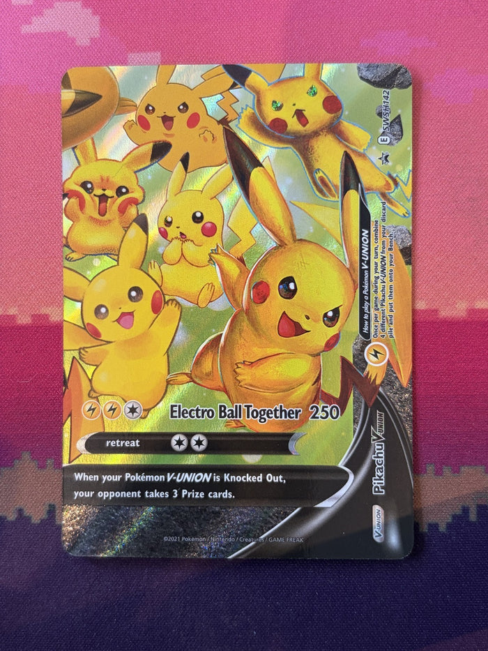 Pokemon Card Pikachu V-UNION Sword & Shield Promo SWSH142 Near Mint