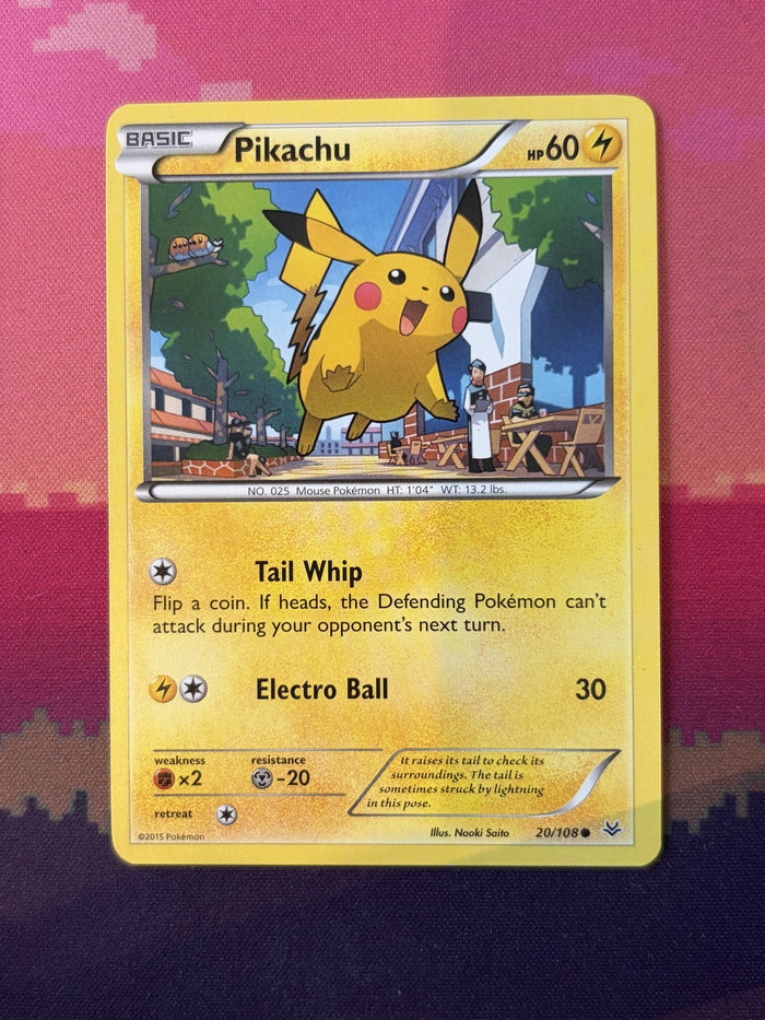 Pokemon Card Pikachu Roaring Skies Reverse Holo 20/108 Near Mint