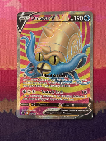 Pokemon Card Omastar V Silver Tempest Ultra Rare 174/195 Near Mint