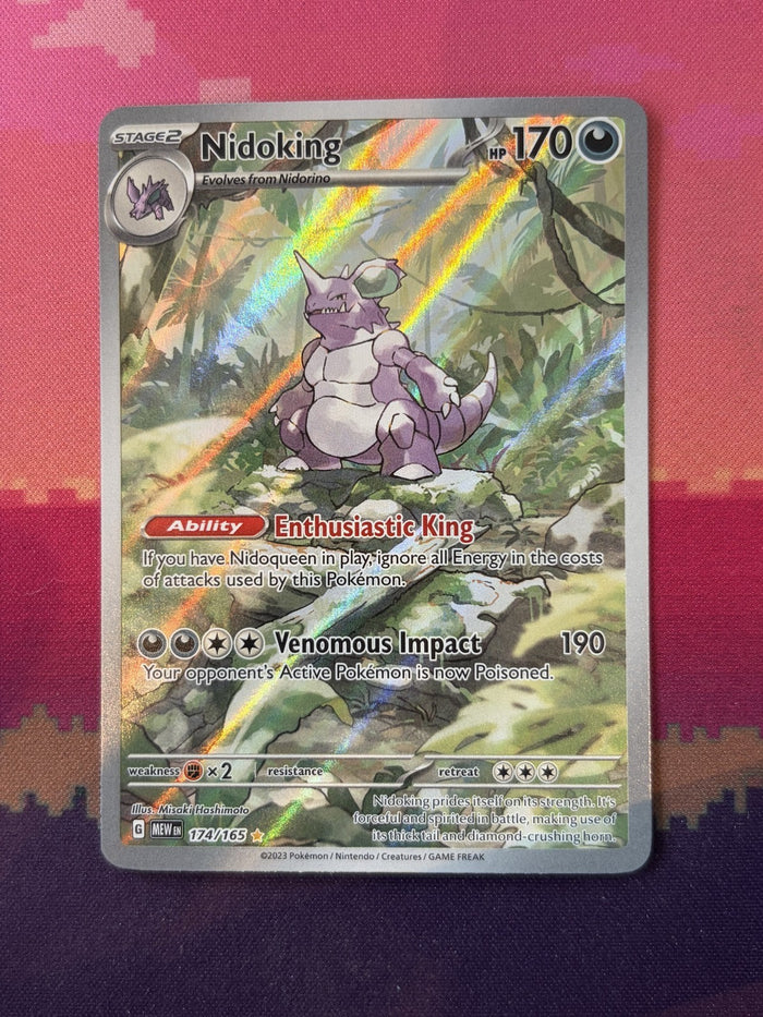 Pokemon Card Nidoking Pokemon 151 Illustration Rare 174/165 Near Mint