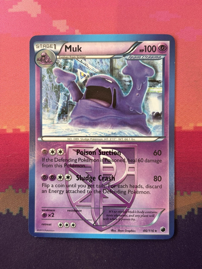 Pokemon Card Muk Plasma Freeze Rare 46/116 Near Mint