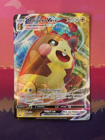 Pokemon Card Morpeko VMAX Vivid Voltage Ultra Rare 080/202 Near Mint