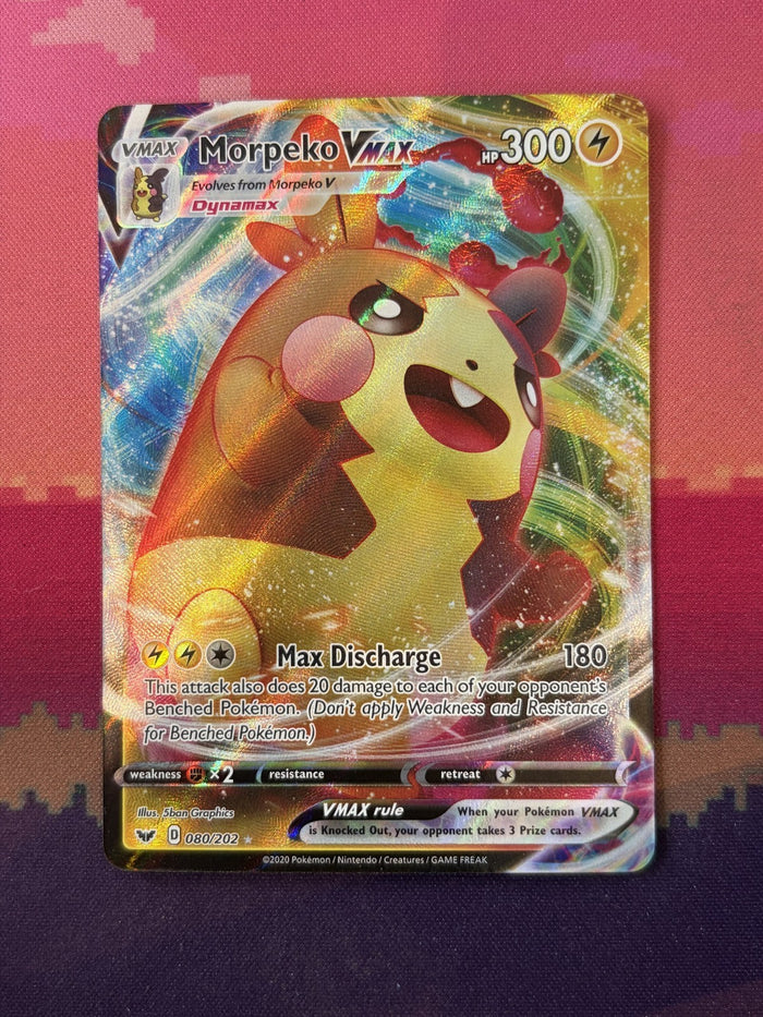 Pokemon Card Morpeko VMAX Vivid Voltage Ultra Rare 080/202 Near Mint