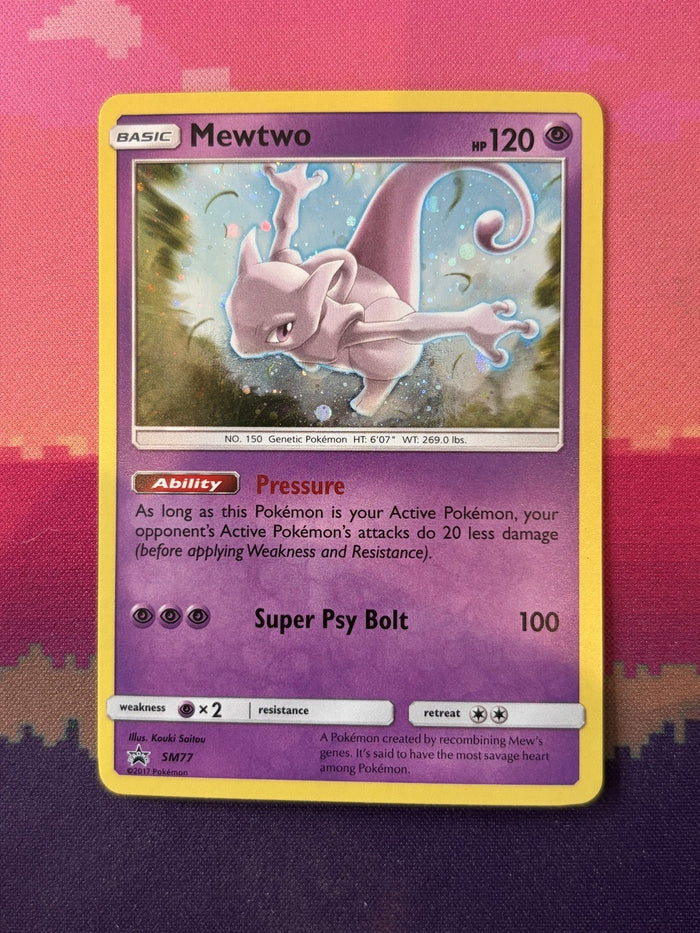 Pokemon Card Mewtwo Sun & Moon Promo SM77 Near Mint