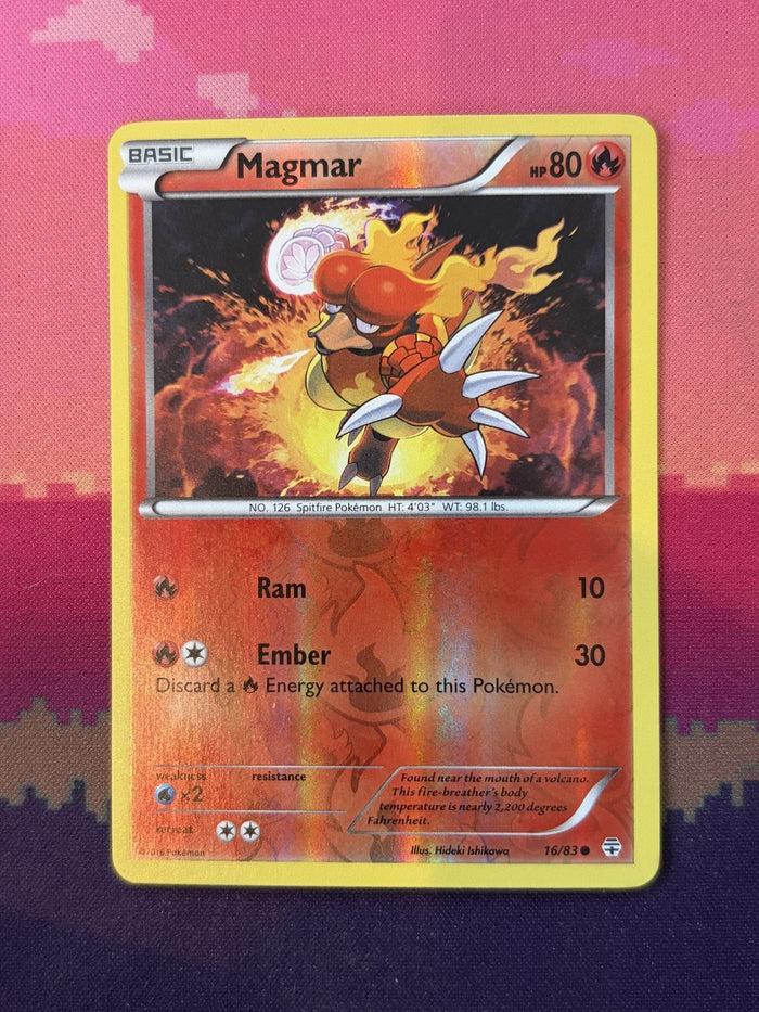Pokemon Card Magmar Generations Reverse Holo 16/83 Near Mint