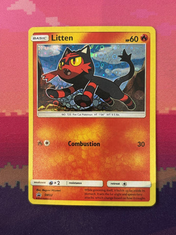 Pokemon Card Litten Sun & Moon Promo General Mills SM02 Near Mint