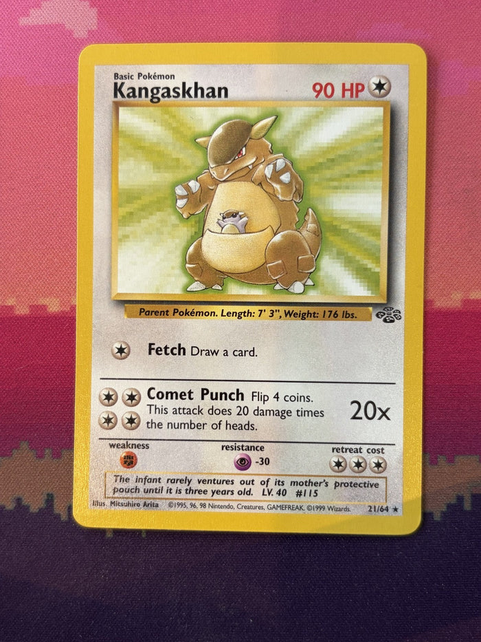 Pokemon Card Kangaskhan Jungle Rare 21/64 Near Mint