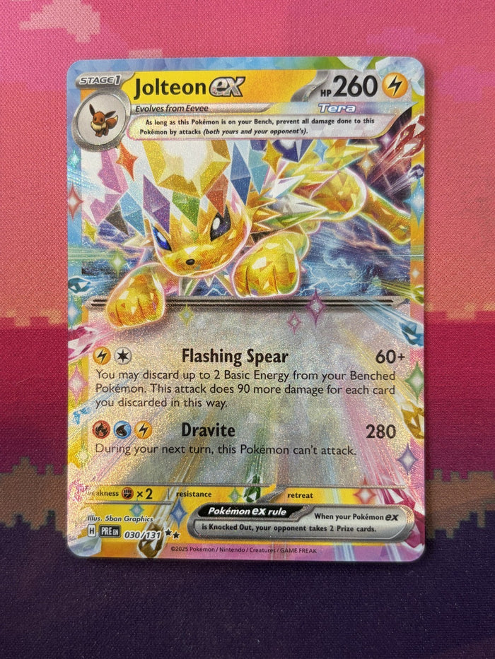 Pokemon Card Jolteon ex Prismatic Evolutions Double Rare 030/131 Near Mint
