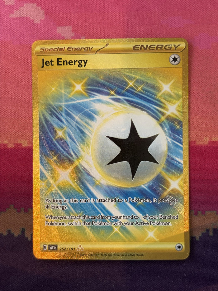 Pokemon Card Jet Energy Surging Sparks Hyper Rare 252/191 Near Mint