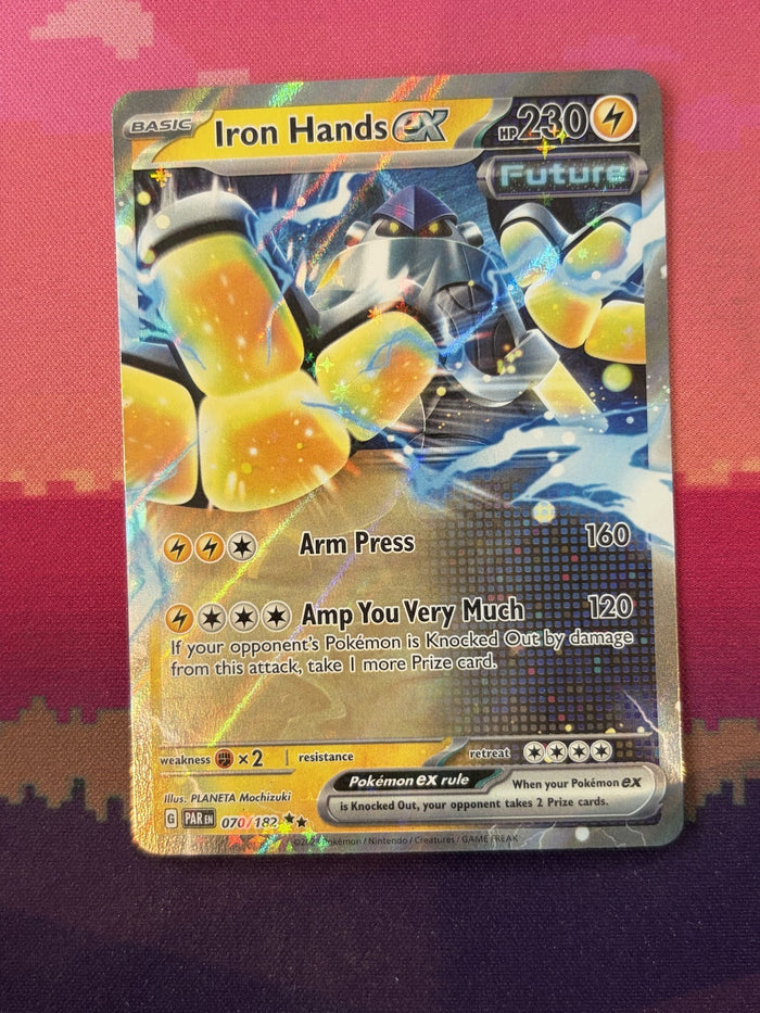 Pokemon Card Iron Hands ex Paradox Rift Double Rare 070/182 Near Mint