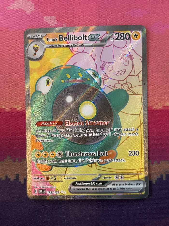 Pokemon Card Iono's Bellibolt ex Journey Together 172/159 Near Mint