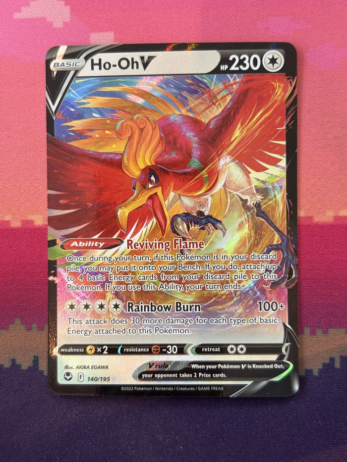 Pokemon Card Ho-Oh V Silver Tempest Ultra Rare 140/195 Near Mint